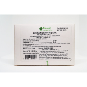GENTAMICINA 80 MG 5 AMP.2 ML (GEN)