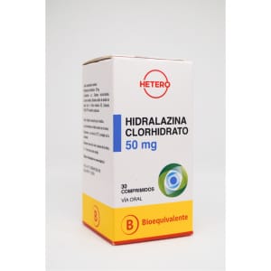 HIDRALAZINA CLORHIDRATO 50 MG COMP 30 (GEN)