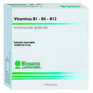 VITAMINA B1-B6-B12 3AMP. BIOSANO