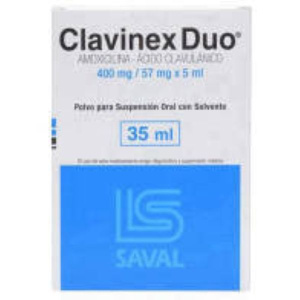 CLAVINEX DUO 400/57 MG SUSP 35 ML