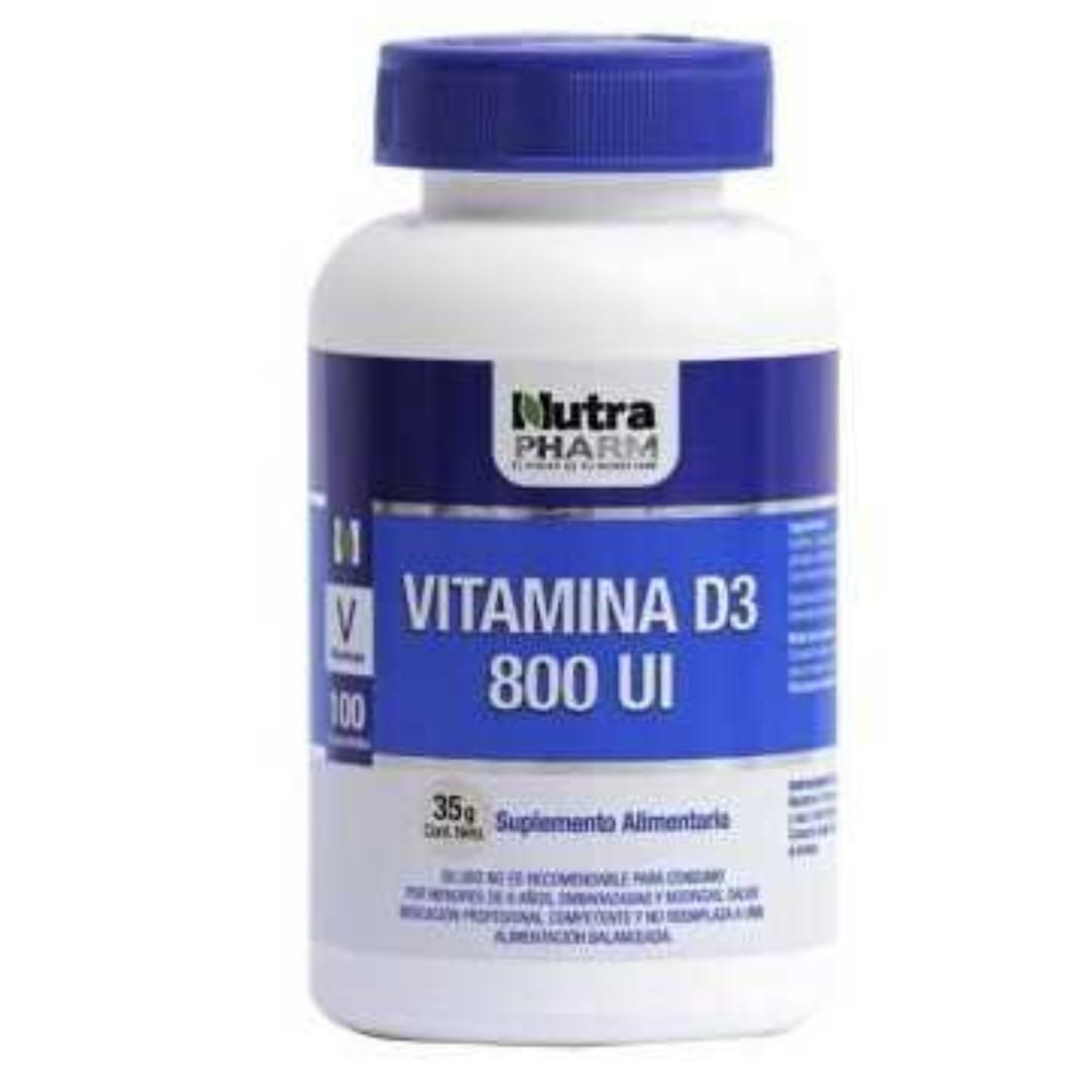 VITAMINA D3 800UI.100COM.NUTRAPHARM.