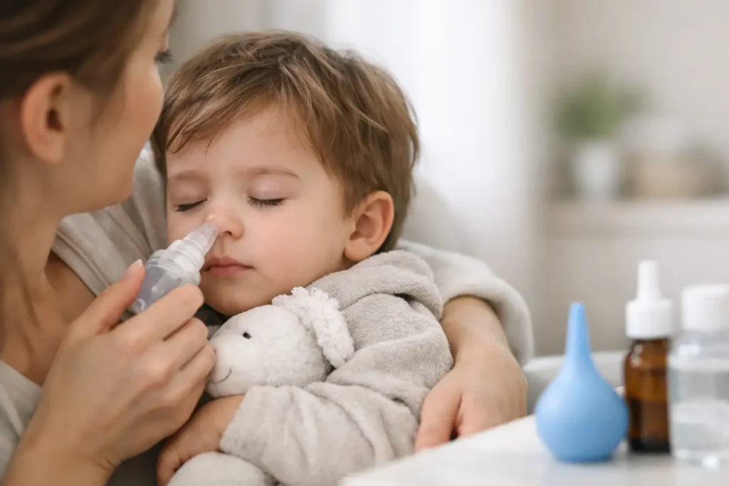 Cómo aliviar congestión nasal infantil con seguridad
